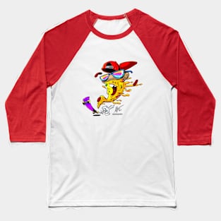 Pizza Skater Baseball T-Shirt